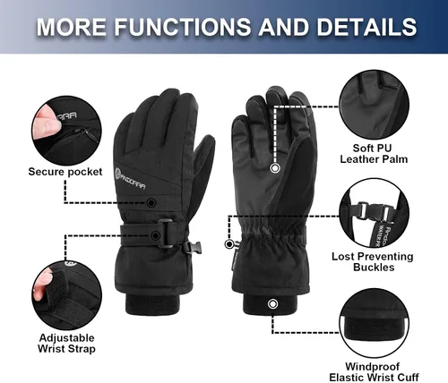 Miniatura 5 de ANDORRA Guantes de esquí impermeables con pantalla táctil para mujer