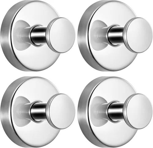 Miniatura 20 de Ganchos de ventosa para ducha sin taladro, ganchos de baño para toallas, batas, esponja vegetal montables en paredes de baño, cocina, vidrio, Negro