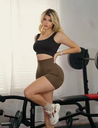 Miniatura 21 de VVX Pantalones cortos de entrenamiento para mujer, 3 piezas, con levantamiento de glúteos, sin costuras, cintura alta, pantalones cortos de yoga