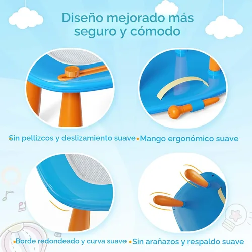 Miniatura 4 de Kikidex Tablero magnético de dibujo, juguetes para niñas pequeñas de 1 a 3 años, almohadilla de tablero de garabatos, juguetes educativos y de Azul
