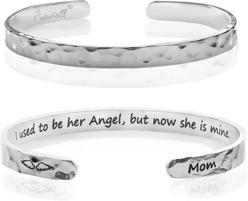 Miniatura 103 de Carviell Pulseras grabadas para mujer, inspiradoras, amistad, amor, mamá, hija, hermana, cristiana, graduación, conmemoración y regalos de boda, más