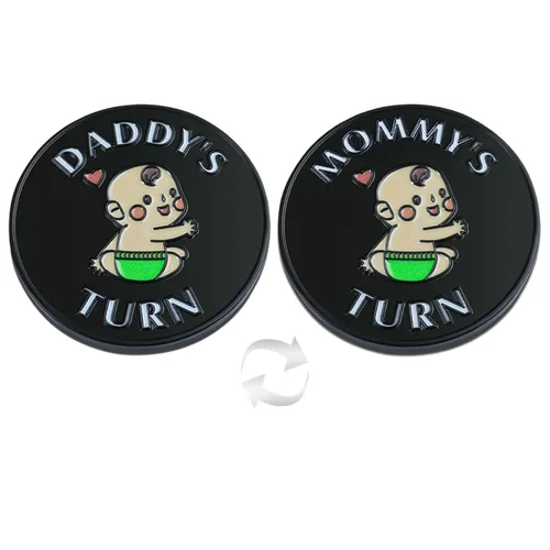 Miniatura 10 de Regalos divertidos para papá y mamá, moneda divertida para tomar decisiones, nuevo regalo de bebé para padres, mamá, papá, embarazo, mujeres