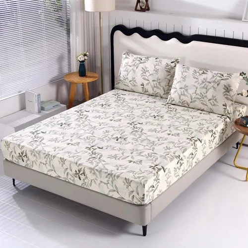 Miniatura 14 de SDIII Sábana bajera ajustable azul floral individual con 2 fundas de almohada, no incluye sábana encimera, microfibra suave azul vintage, sábanas