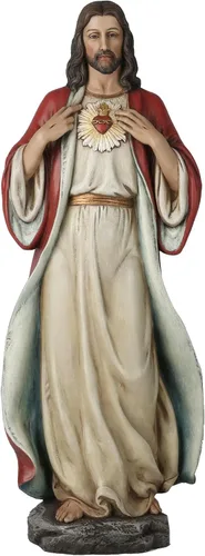 Miniatura 10 de Estatua católica del Sagrado Corazón de Jesús de BC, figura de 6" de Jesucristo, regalos religiosos inspiradores para decoración del hogar