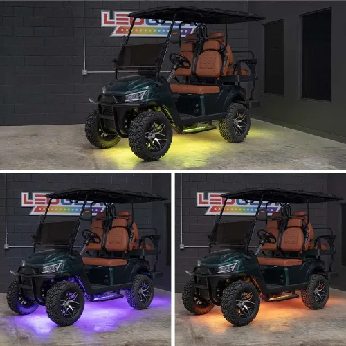 Miniatura 5 de LEDGlow Kit de iluminación de neón para carrito de golf de 4 plazas con luces LED de millones de colores expandibles para EZGO Yamaha Club Car