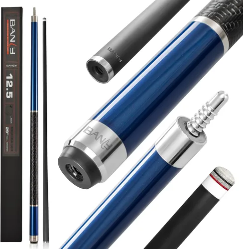 Miniatura 11 de Palo de Billar de Fibra de Carbono Banly - Palo de Billar para Adultos, Palo de Piscina de Baja Deflexión con Anillo de Metal, Palo Profesional