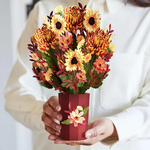 Miniatura 9 de Lovepop Ramo de flores de Susan de ojos negros – Ramo de flores de papel amarillo 3D para ella, amiga, mamá, compañera de trabajo