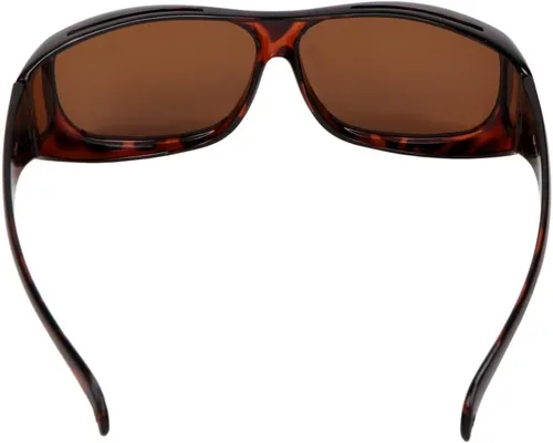 Miniatura 7 de Escudo solar polarizado que se ajusta sobre gafas de sol de conducción para hombres y mujeres Leopardo