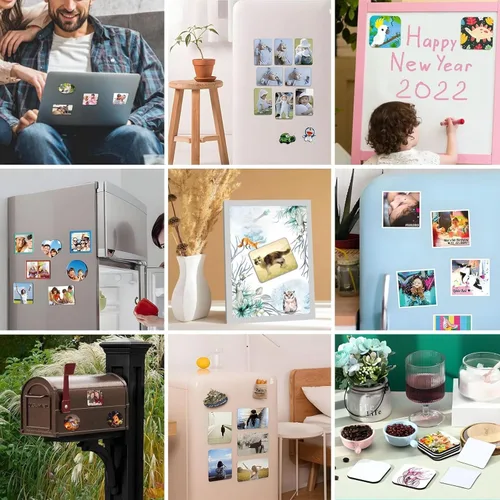 Miniatura 8 de 1-100 imanes de acrílico personalizados para nevera, imanes de casillero personalizados, añade tu foto de texto personalizado, imanes