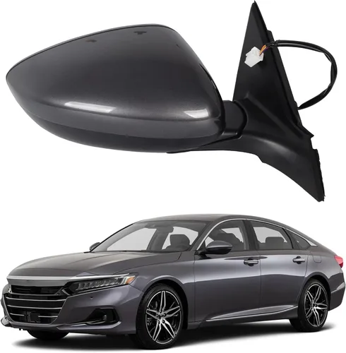 Miniatura 12 de Dasbecan Espejo para puerta lateral izquierda del conductor compatible con Honda Accord LX Sport 1.5T 2018-2025 Power No calentado Pintura