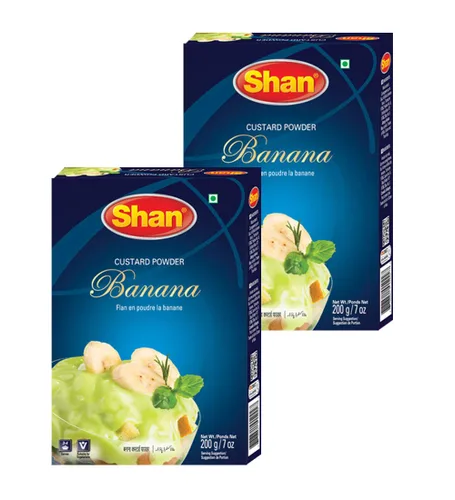 Miniatura 95 de Shan Polvo de crema de mango, 7.05 oz, postre esencial para cualquier ocasión, apto para vegetarianos, bolsa hermética en una caja (paquete de 3)