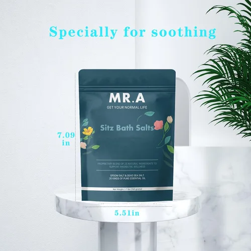 Miniatura 6 de Baño de asiento de 1.7 libras para hemorroides, 23 ingredientes de grado premium, fórmula avanzada de tratamiento de hemorroides, sal de Epsom, sal
