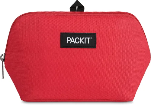 Miniatura 8 de PackIt Bolsa de aperitivos congelable, negra, fabricada con tecnología EcoFreeze plegable, reutilizable, cierre de cremallera que se bloquea en aire