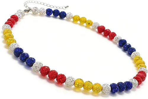 Miniatura 18 de Collar de béisbol – Collar de colección de hielo con cuentas de arcilla brillante con purpurina para hombres y niños, regalos geniales