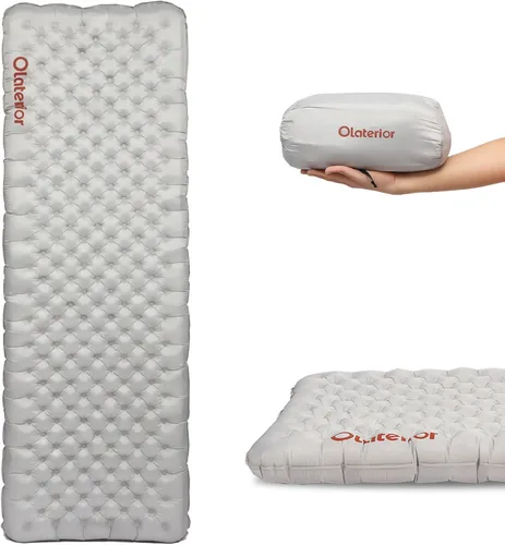 Colchoneta de dormir ultraligera de 28 onzas, Colchoneta de dormir inflable aislada 7.2 R, colchoneta de dormir ligera para acampar, senderismo,