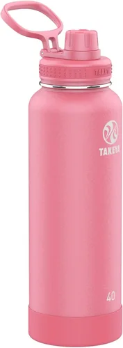 Miniatura 30 de Takeya Actives - Botella de agua de acero inoxidable, con aislamiento térmico y tapa de boquilla, capacidad de 24 onzas, color azul piedra Piedra