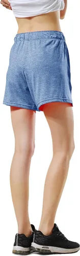 Miniatura 5 de Liberty Imports 1 o 5 paquetes de pantalones cortos de gimnasio para mujer con bolsillos con cremallera, ropa casual de salón para mujer activa