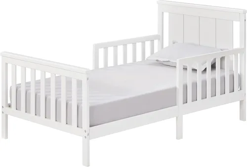 Miniatura 6 de Oxford Baby Lazio Cama infantil con estructura de madera con barandillas y línea recta, cabecero, color marrón espresso