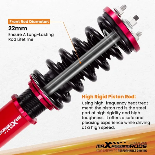 Miniatura 2 de maXpeedingrods Coilovers para Honda Civic 1988-2000, para Honda CRX 1988-1991, para Honda CR-X del Sol 1992-1995, para Acura Integra 1994-2001, Kit