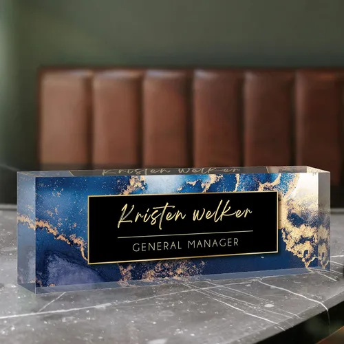 Miniatura 2 de Placa de identificación para escritorio, placa de nombre de escritorio personalizada, accesorios de escritorio de oficina acrílicos, regalos