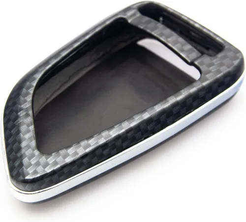 Miniatura 3 de x xotic tech Carcasa para llavero con patrón de fibra de carbono, color negro brillante, compatible con BMW 1 2 5 7 M Series X1 X3 X4 X5 X6 X7 Z4 M3