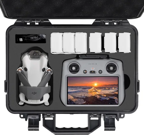 Estuche rígido profesional Mini 4 Pro, bolsa de transporte de viaje impermeable para DJI Mini 4/3 Pro, con control remoto RC-N2/RC 2 y accesorios