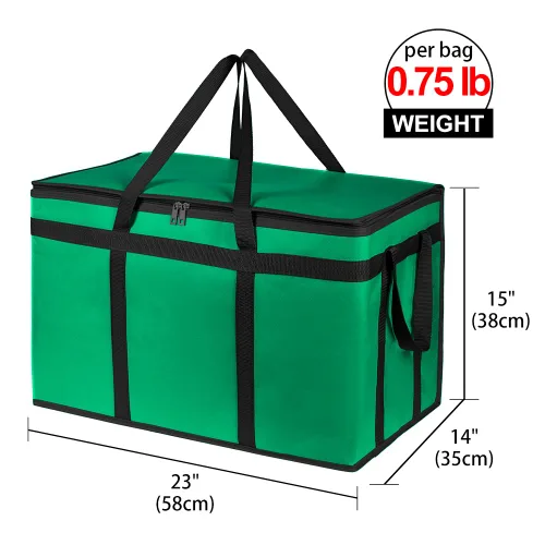 Miniatura 124 de Bodaon Paquete de 10 bolsas aisladas para entrega de alimentos para comidas calientes y frías, bolsas térmicas y enfriadoras, bolsa aislante de Negro