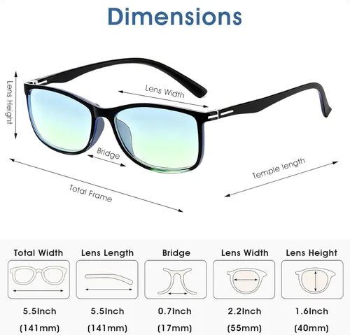 Miniatura 5 de Gafas para daltónico para hombres, gafas de corrección y mejora de la visión del daltonismo rojo-verde