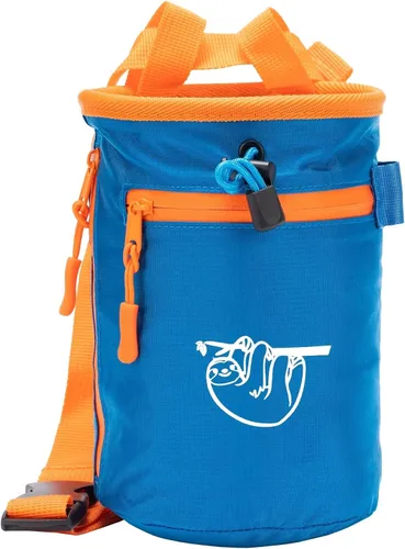Bolsa de tiza para escalada en roca, bolsa de tiza de escalada para boulder con 2 grandes bolsillos de almacenamiento con cremallera, bolsa de tiza