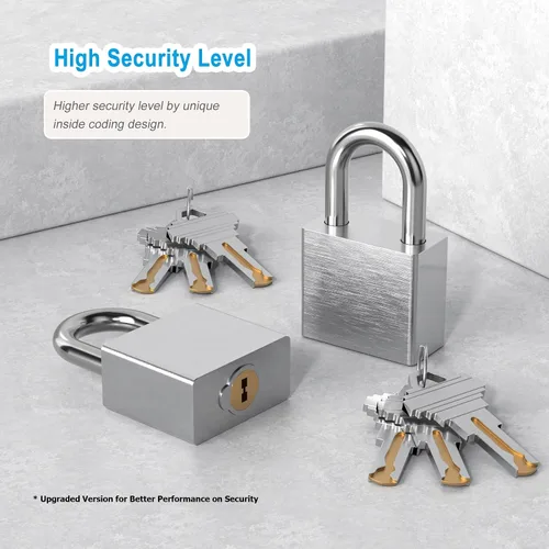Miniatura 2 de AST Candado de acero inoxidable mejorado con cilindro de alta seguridad y 3 llaves de latón, candado de 1-9/16 pulgadas de ancho