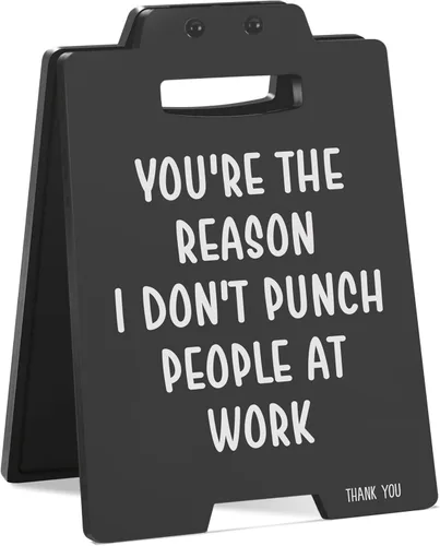 Miniatura 38 de Letrero divertido para escritorio de oficina, placa de humor con texto en inglés "Responder Desk Rates", regalo sarcástico divertido para compañeros