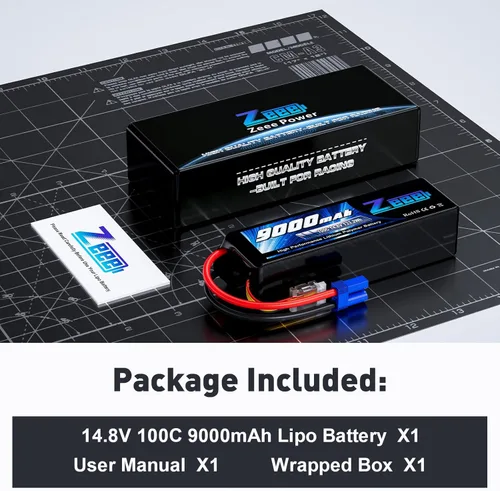 Miniatura 6 de Zeee 4S Lipo Batería 9000mAh 14.8V 100C RC Lipos EC5 conector con placas de metal compatible con Xmaxx RC Car RC Truck RC Tank RC Modelos RC