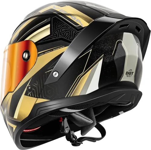 Miniatura 3 de YEMA DOT Approved Full Face Motorcycle Helmet for Adults, Unisex Moped & Street Bike Helmet with Adjustable Air Vents - Lightweight, Comfortable Fit