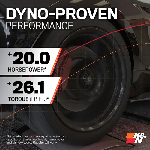 Miniatura 2 de Kit de admisión de aire frío K&N: Alto rendimiento, aumenta la potencia hasta 20.1HP / 26.1TQ: Legal en los 50 estados: Compatible con CADILLAC