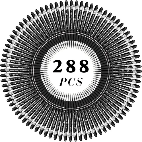 Miniatura 79 de Bolígrafos personalizados a granel con punta de lápiz capacitivo, 12 bolígrafos personalizados con logotipo de mensaje con nombre, bolígrafos