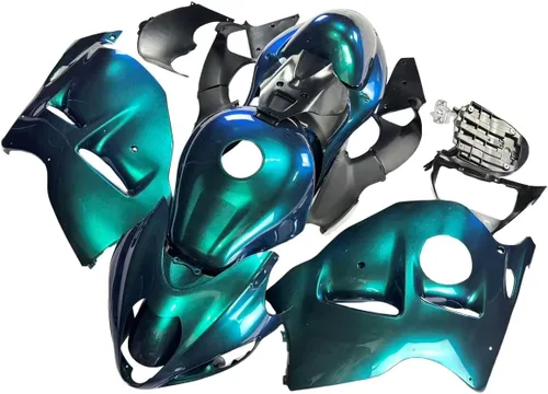 Miniatura 3 de Inyección ABS Chameleon Green Blue Kit de carenado apto para 1997-2007 Suzuki GSXR1300 Hayabusa Carenados GSX-R1300 97 98 99 01 02 03 04 05 06 07