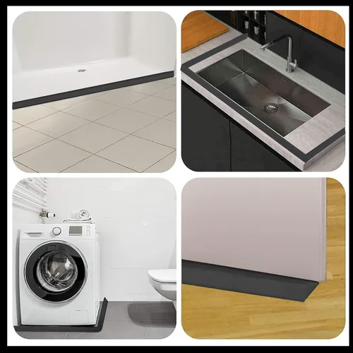 Miniatura 6 de Raycity Barrera de Agua para Umbral de Ducha, Puerta de Ducha y Tira de Agua de Cocina, Protector de Ducha para Separación Seca y Húmeda, Tira