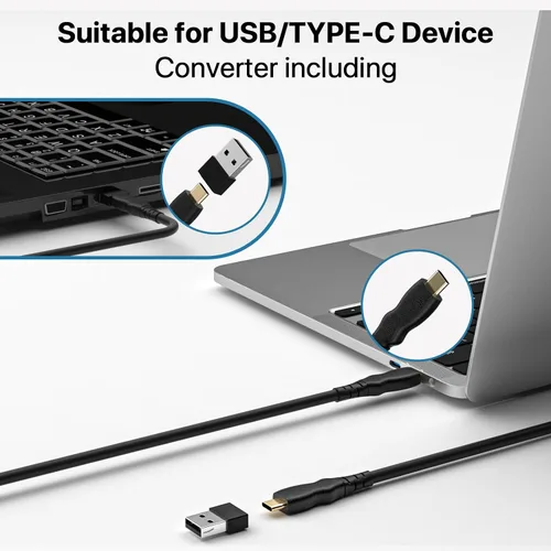 Miniatura 4 de Cable MIDI, cable de interfaz MIDI a tipo C de 4.5 pies, interfaz MIDI de entrada/salida a adaptador de cable tipo C con indicador para teclado