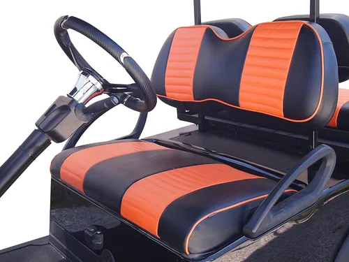 Miniatura 26 de Huskey - 4 fundas de asiento para carrito de golf delanteros y traseros para Club Car Precedent 2004+, modelos Tempo 2017+ G&E, negro de dos tonos