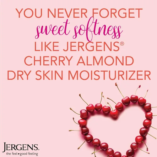 Miniatura 4 de Jergens Loción para piel seca de aroma original, hidratante corporal para manos y cuerpo, esencia de almendra de cereza, probado por dermatólogos