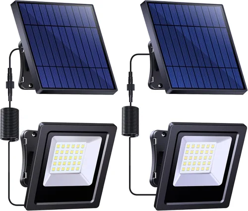 Miniatura 10 de Lightonight Luces Solares para Exteriores, Luces de Inundación Solares de Amanecer a Atardecer 4400mAh 3000K Blanco Cálido, Encendido/Apagado