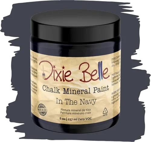 Miniatura 401 de Dixie Belle Paint Company - Pintura con acabado de tiza para muebles, color negro (Caviar), 1 galón, 128 fl oz, pintura mineral color rosa intenso