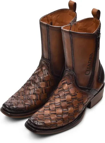 Miniatura 7 de CUADRA Botas urbanas para hombre en cuero genuino marrón Marrón
