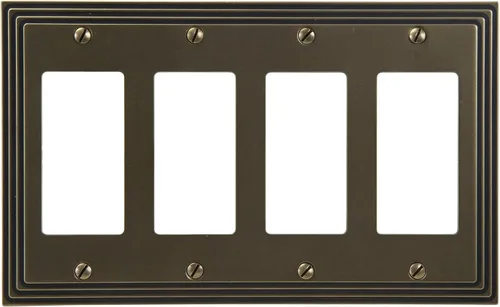 Miniatura 20 de Amerelle Steps - Placa de pared de metal fundido dúplex individual en níquel satinado