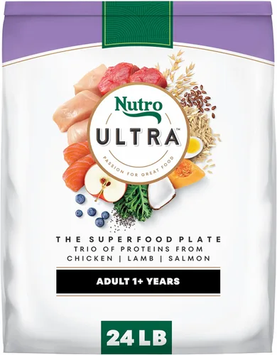 Miniatura 17 de Nutro Alimento ultra seco para perros adultos con un trío de proteínas de pollo, cordero y salmón, bolsa de 4 libras