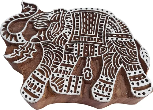 Miniatura 6 de Bloque de impresión tradicional patrón de caballo grande sello de madera grande