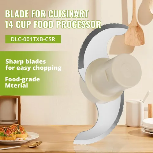 Miniatura 7 de Cuchilla para procesador de alimentos Cuisinart de 14 tazas de repuesto para el modelo DLC-2014, DFP-14BCNY, DFP-14BCN, DFP-14BWN - SOLO