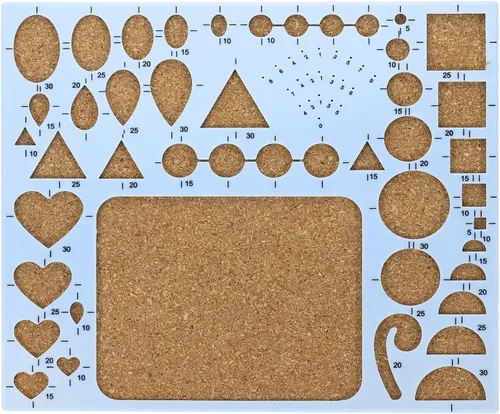 PATIKIL Tablero de plantillas de papel de 8 x 7 pulgadas, herramienta engarzadora de moldes para tiras de papel, manualidades artísticas, color azul