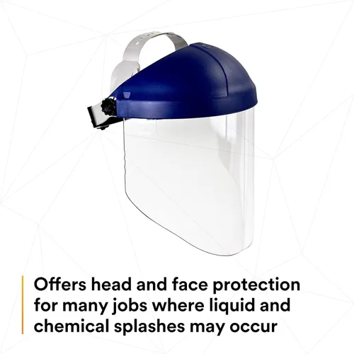 Miniatura 3 de 3M H8A Combinación de Arnés de Cabeza con Trinquete y Visera Protector Facial Transparente, Sistema Completo de Seguridad de Arnés de Cabeza