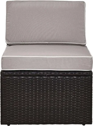 Miniatura 4 de Crosley Furniture Palm Harbor - Silla seccional para exteriores sin brazos, sillas de mimbre para patio, porche, terraza, patio trasero
